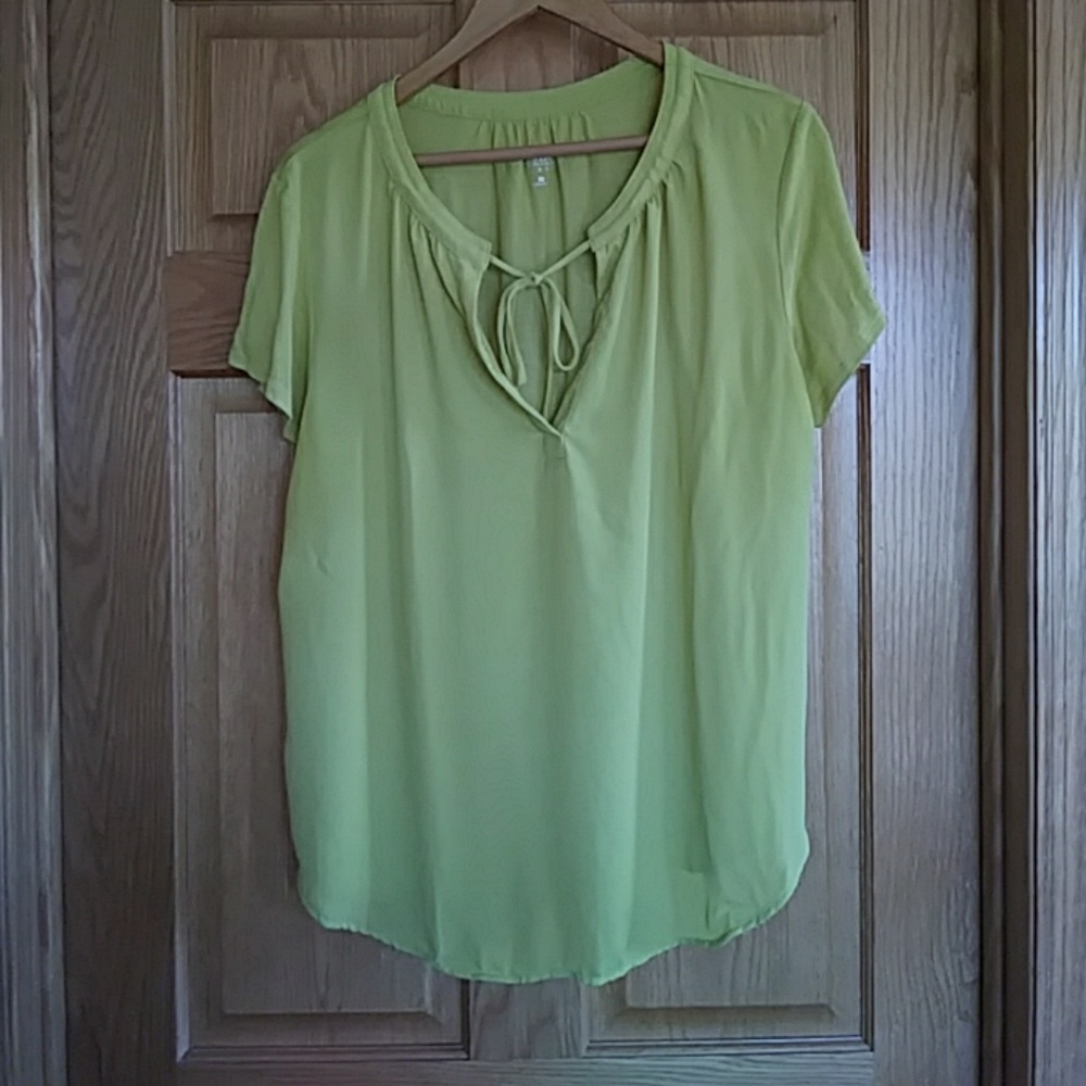 Sheer short sleeve shirt